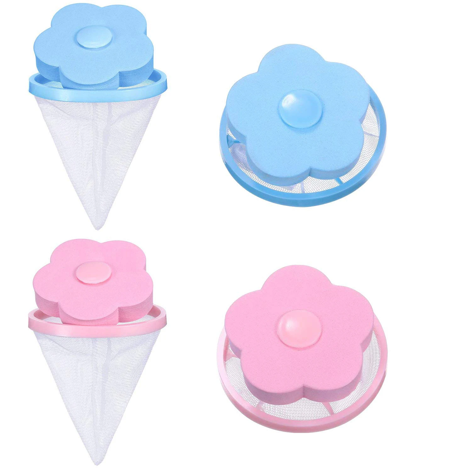 Magic Pet Hair Catching Washing Machine Flower Floating Lint Hair