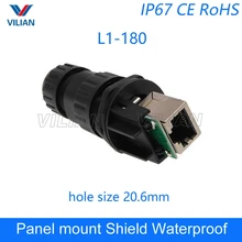 M19 quickly assembly Socket RJ45 outdoor Connector Waterproof Ap box metal shielded adapter IP67 Interface Factory sell 1 units