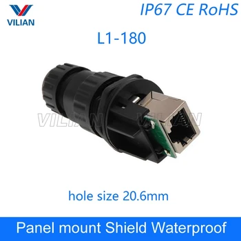 Online M19 Quickly Assembly Socket RJ45 Outdoor Connector Waterproof AP Box Metal Shielded Adapter IP67 Interface Factory Sell