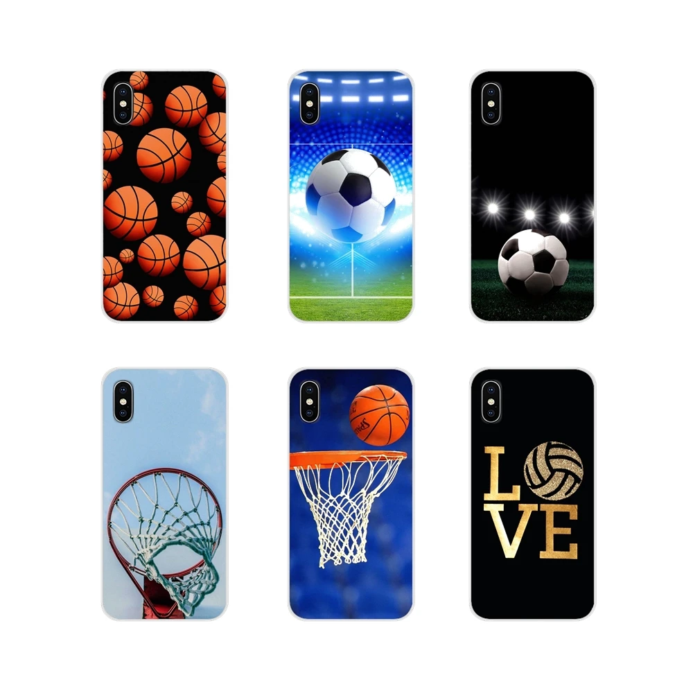 

For Xiaomi Redmi 4A S2 Note 3 3S 4 4X 5 Plus 6 7 6A Pro Pocophone F1 Transparent Soft TPU Case soccer ball basketball volleyball