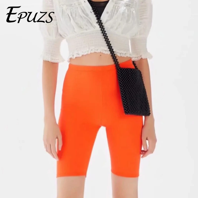 

Sexy PInk black Reflective biker shorts women high waist short femme punk 2019 summer shorts streetwear reflective shorts