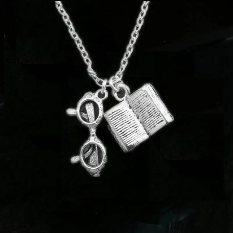 Image 12pcs lot Book Necklace Open Book Jewelry Reading Teacher Gift Teacher Necklace Librarian Gift for Writer Jewelry