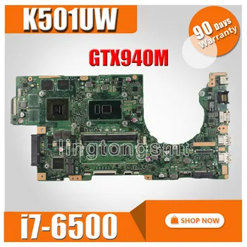 شراءاللوحة الأم لأجهزة الكمبيوتر المحمول Ltong K501UX K501UB لـ For Asus K501UX K501U K50501 اللوحة الرئيسية الأصلية DDR3 8GB RAM I7-6500U GTX940M