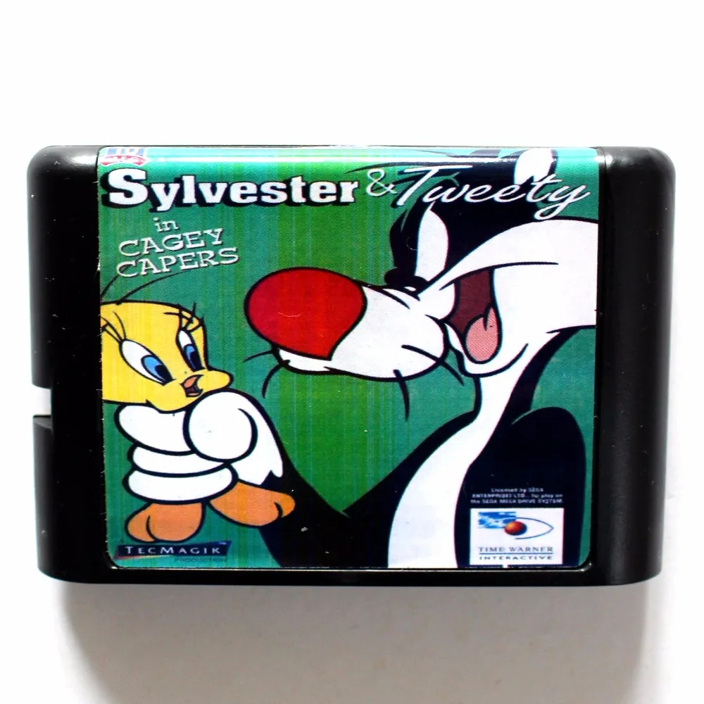 

Sylvester And Tweety 16 bit MD Game Card For Sega Mega Drive For Genesis