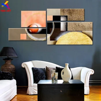 

4PCS Thick Texture Hand Painted Modern Abstract Oil Painting on Canvas Wall Art Gift No Framed for Living Room Decoration JYJ002