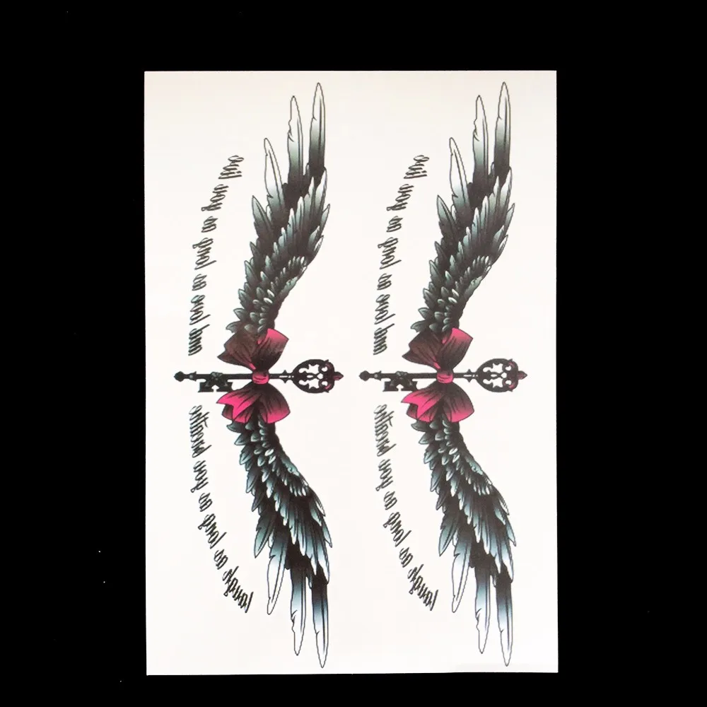 1 PC Temporary Large Bowknot Angel Wing Women Fake Health Body Art Tattoo HB032 Waterproof Flower Arm Sleeve Back Tattoo Sticker