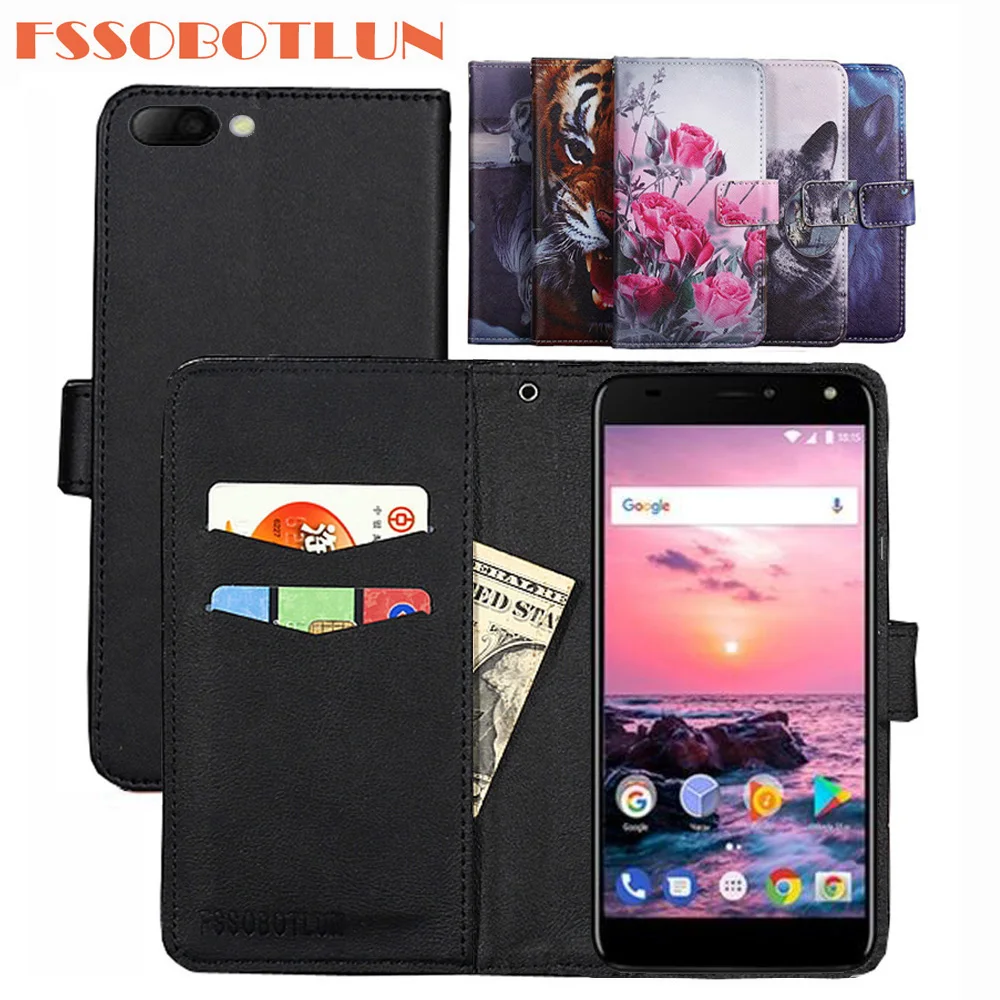 

FSSOBOTLUN For BQ BQ-5511L Bliss Case PU Leather Retro Flip Cover Shell Magnetic Fashion Wallet Cases Kickstand Strap BQ 5511