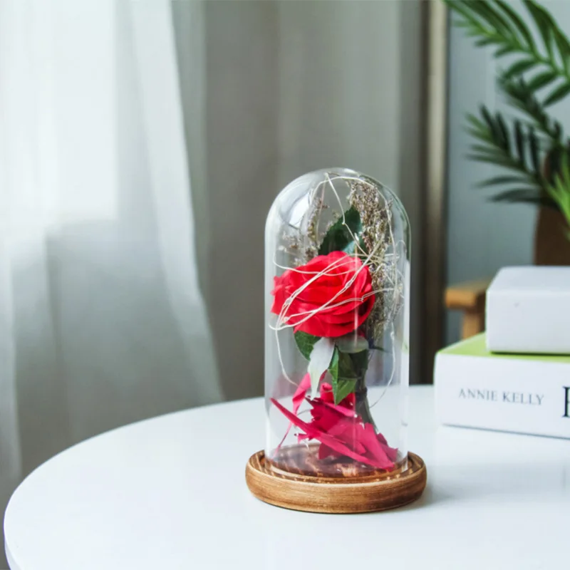 

1 pc 19*10cm Beauty and the Beast Red Roses Fake Flowers Valentine's Day Artificial Flowers Valentine's Birthday Gifts