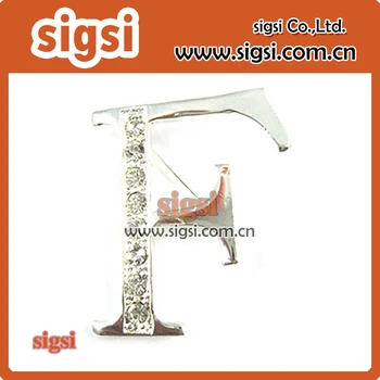 

Acrylic crystal alphabet letter rhinestone initial brooch