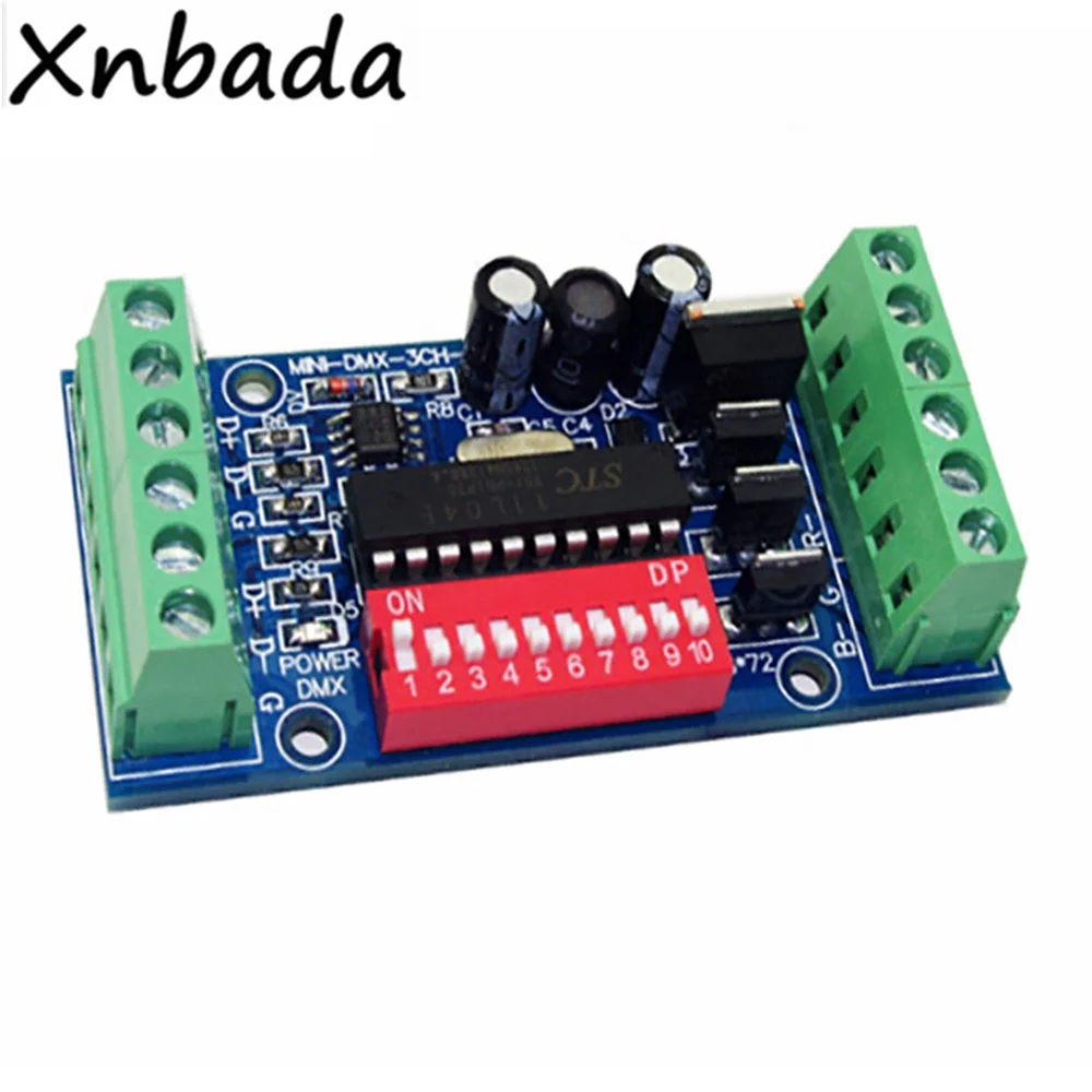 

3CH DMX512 RGB Led Controller DMX Decoder For RGB Led Strip DC5-24V