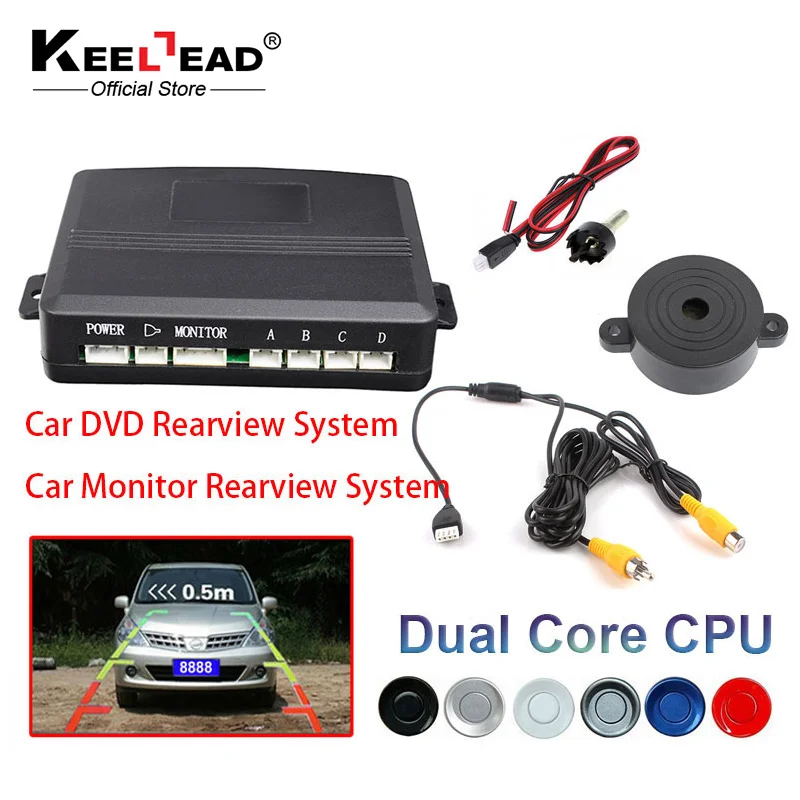 

Car Video Parking Sensor Reverse Backup Radar Assistance, Auto parking Monitor Digital Display and Step-up Alarm Video radar