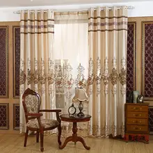 Высококачественная вышитая полутень занавеска в европейском стиле, декоративная филенка, качественный тюль