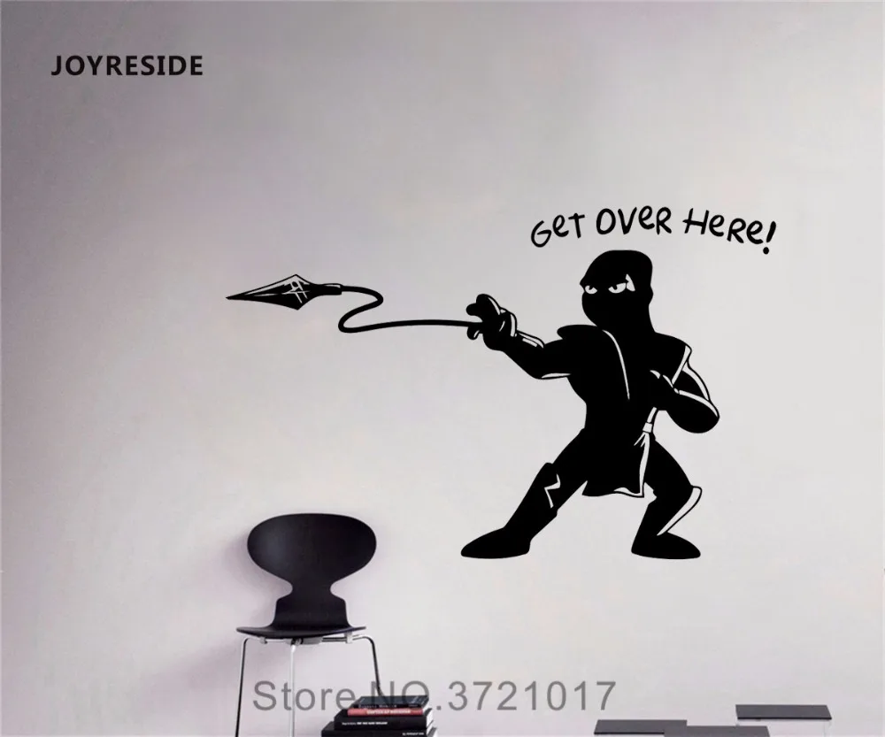 

JOYRESIDE Scorpion Wall Mortal Kombat Decal Vinyl Sticker Design Decor Home Kids Room Boys Room Bedroom Decorations Mural A425