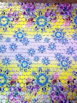 

Best Go Free Shipping! (5yards/lot) Multi Color Printed Guipure lace / Cord lace / Cupion Lace embroidery flower printted 120cm