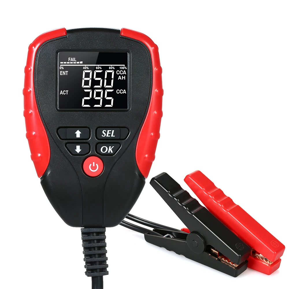 

Digital 12V Car Battery Tester Automotive Battery Load Tester Analyzer with AH/CCA Mode Vehicle Battery Diagnostic Testing Tool