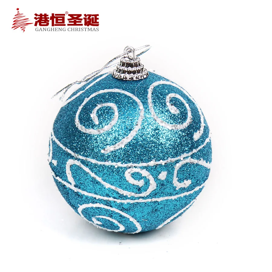 Albero di natale Colorato Disegno Appeso Palle di Polvere Diametro 8 cm 10 cm Decorazioni di Lusso Paillettes Sfera Xmas Casa Partito Ornamento in Albero di