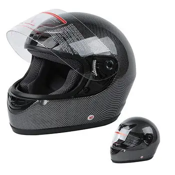 

HOT Sale NEW BLACK CARBON FIBER ADULT FULL FACE MOTORCYCLE HELMET STREET DOT S/M/L/XL/XXL