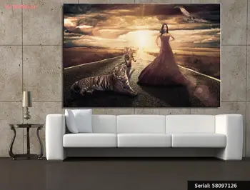 

Tiger Animal Abstract oil Painting Drawing art Spray Unframed Canvas brass Waterproof brass airbrush iron wax straw58097126