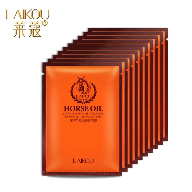 Brand Face Skin Care 5Pcs Magic Horse Oil Facial Mask 30g Moisturizing Whitening Oil Control
