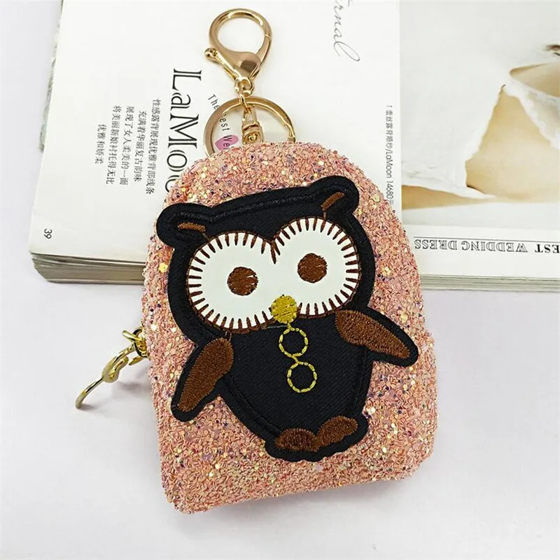 Bling Fashion Charm Handbag Owl Key Keychains Wallet Love Birds
