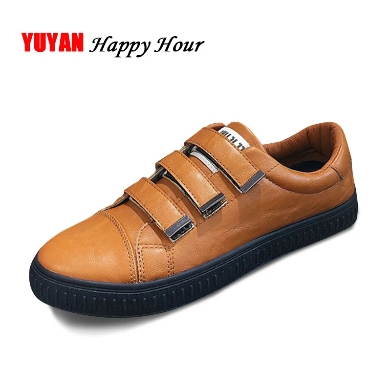 

Fashion Mens Sneakers Soft Leather Casual Shoes Flat Men's Loafers Shoes Black White Male Brand Fotowear A022