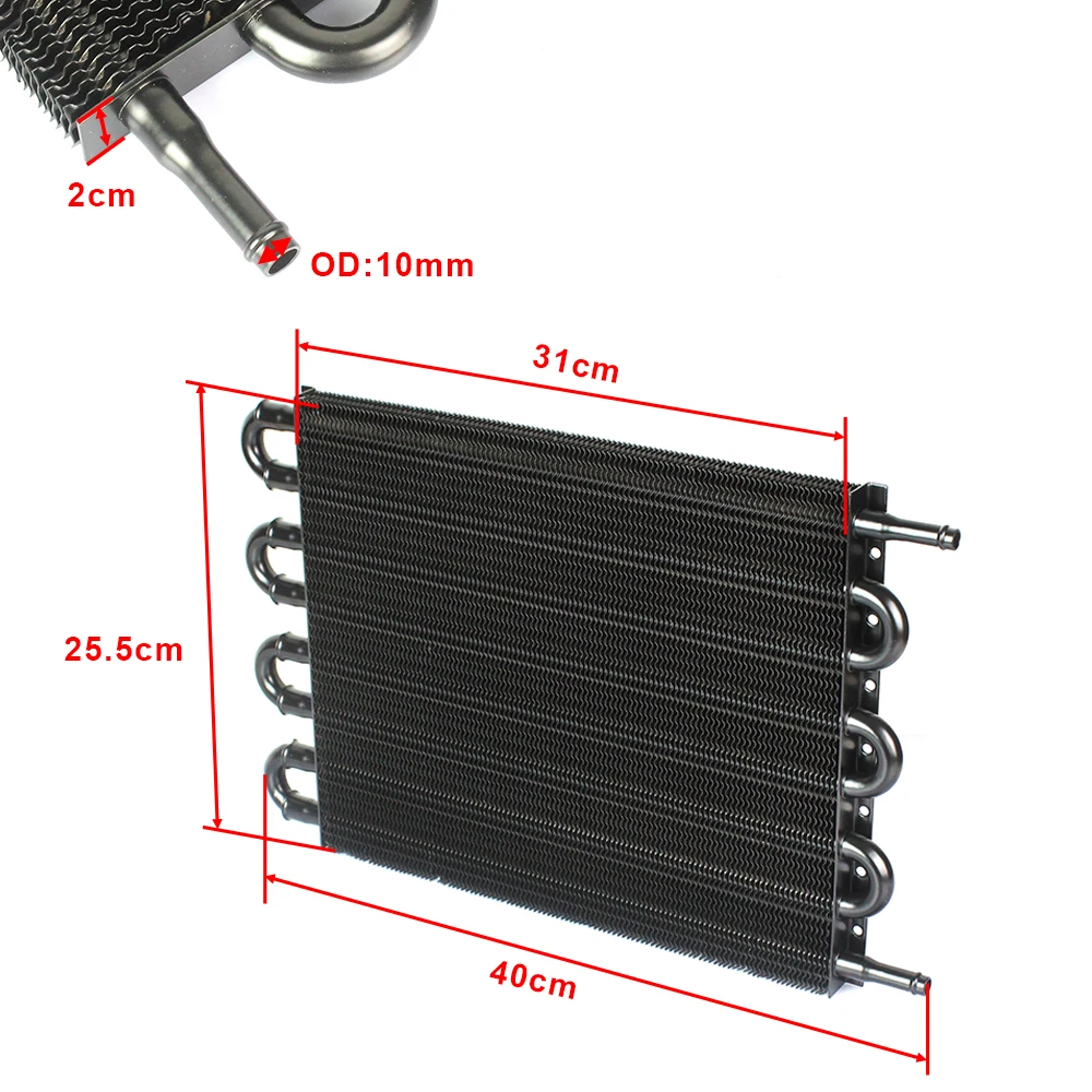 R-EP 8 ряд алюминиевый Дистанционный автоматический масляный радиатор двигателя масляный радиатор универсальный для большинства автомобилей черный