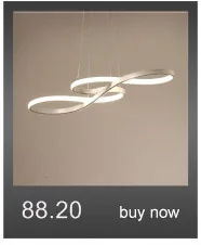 LICAN Modern Led lustre chandelier Acrylic Rings For Living Room Stainless Steel White Hanging Fixtures Adjustable Chandelier