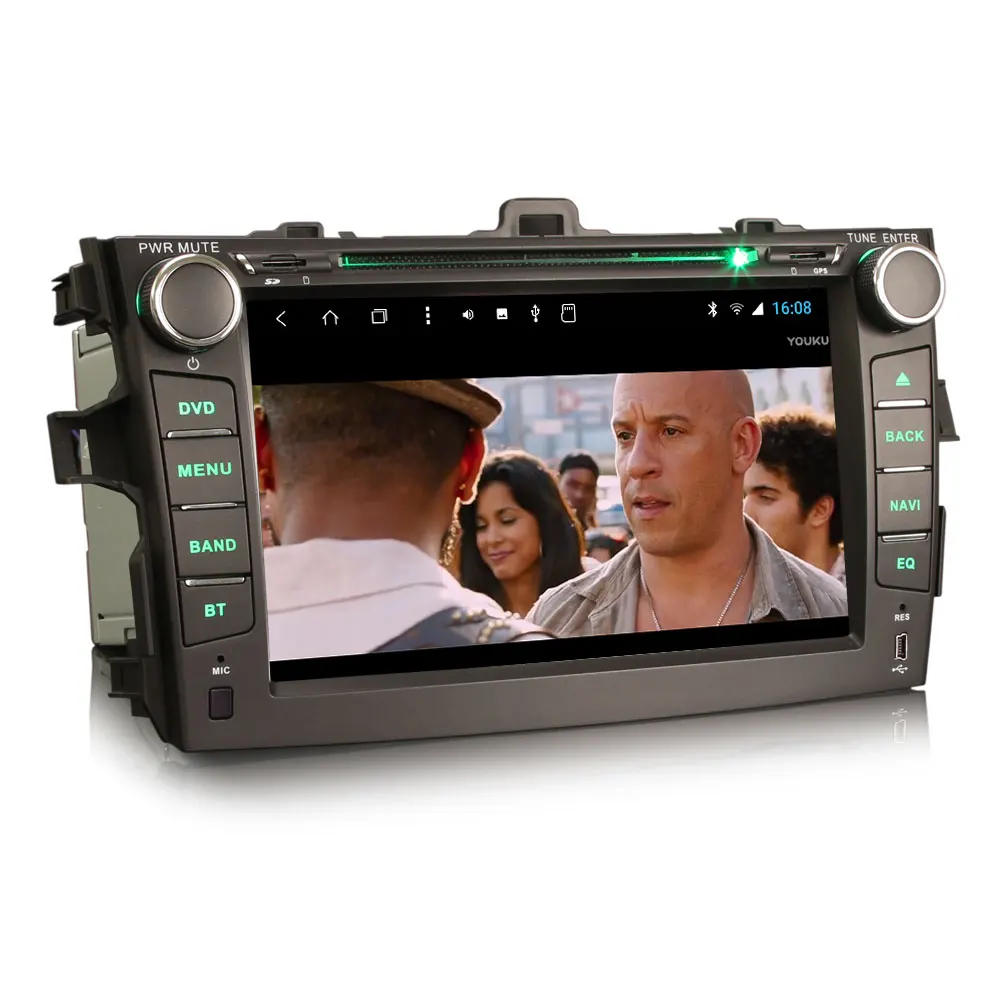 Clearance 8" Android 9.0 OS Car DVD Multimedia Navigation GPS Radio for Toyota Corolla 2007 2008 2009 2010 2011 with 3G/4G Dongle Support 1