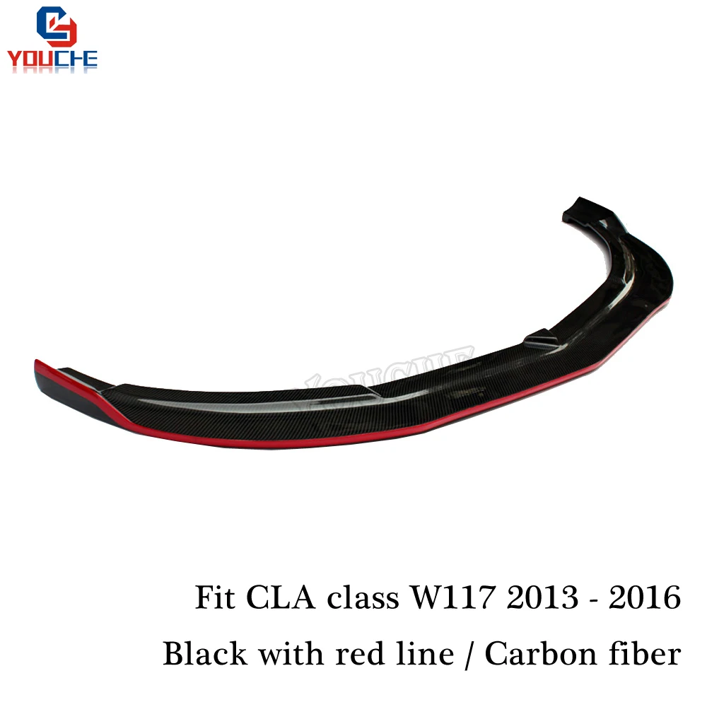 Mercedes W117 передний бампер для губ из углеродного волокна спойлер Benz CLA Class 2013 2016 CLA180