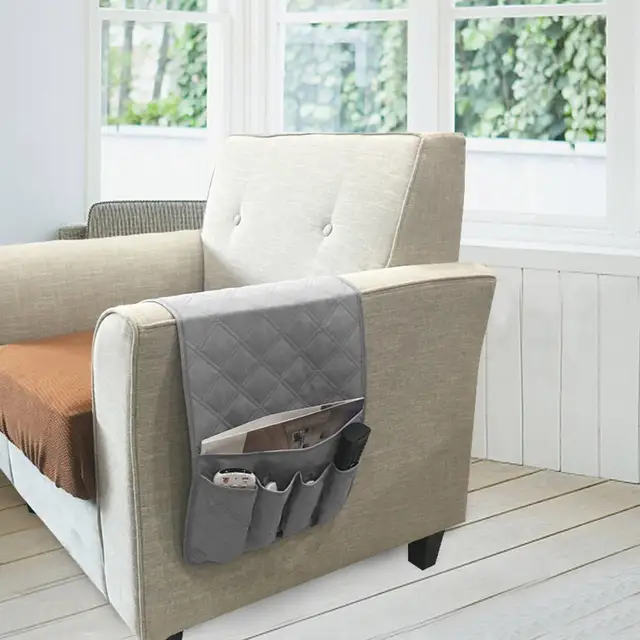 5 Pockets Sofa Handrail Couch Armrest Arm Rest Organizer Remote 5 Pockets Sofa Handrail Couch Armrest Arm Rest Organizer Remote Control Holder Bag On Tv