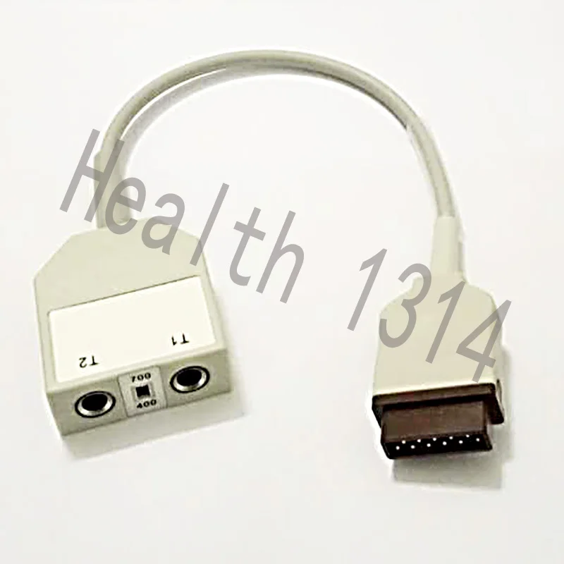 Compatible 11pin GE Tram Solar monitor 402015-004 dual channel temperature adapter cable use for YSI 400 and 700 series probe. |