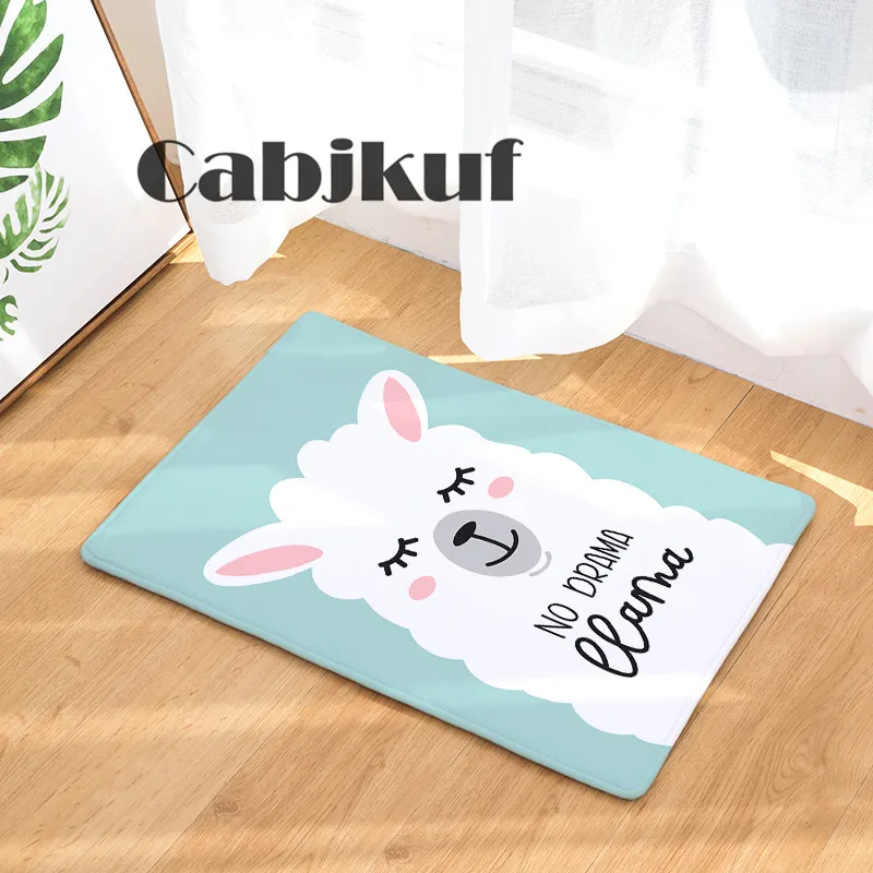 Doormat Carpets Cute Alpaca Print Mats Floor Kitchen Bathroom Rugs
40X60or50x80cm