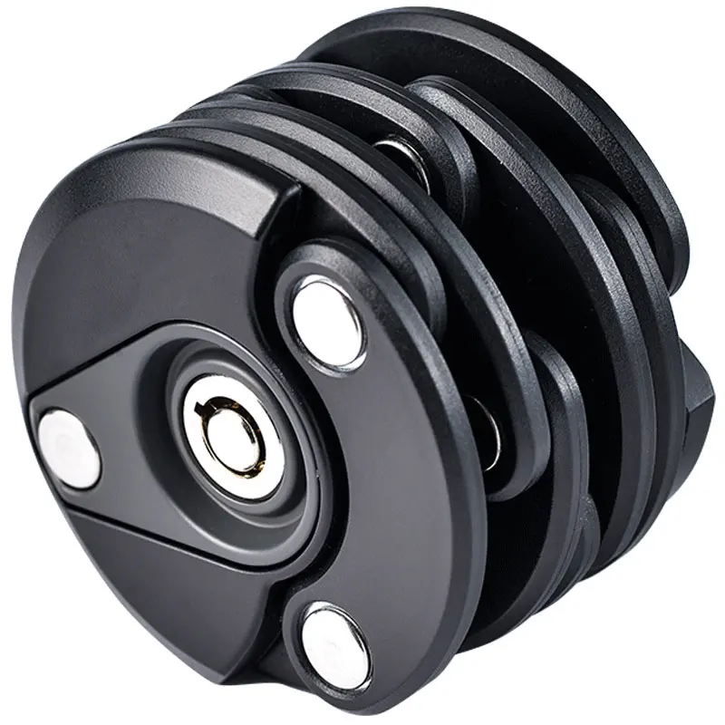 

portable Anti-theft lock Bike Lock Mini Foldable Hamburger Security Steel Bicycle Folding Lock Cycling Accessory