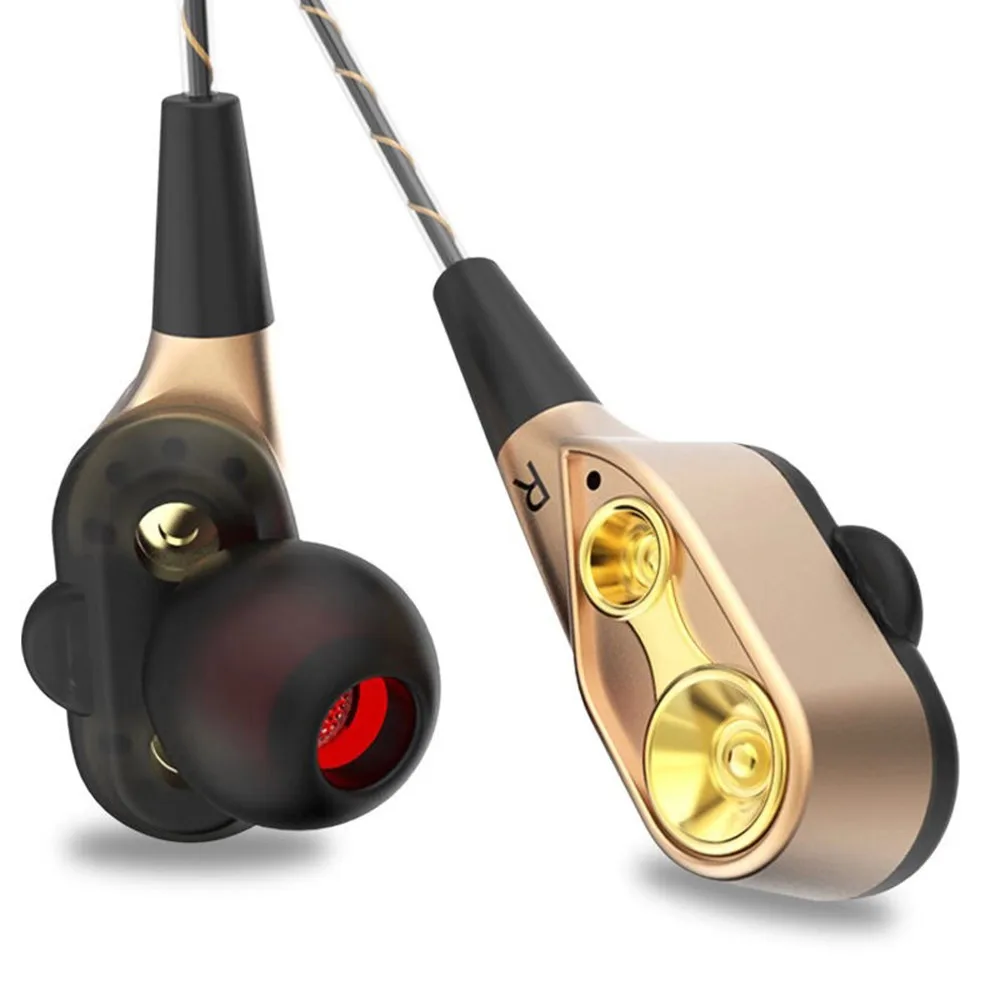 

HIFI Heavy Bass Dual Dynamic Driver Earphone Wirless Bluetooth Headset Double motion Bluetooth wirless earphone