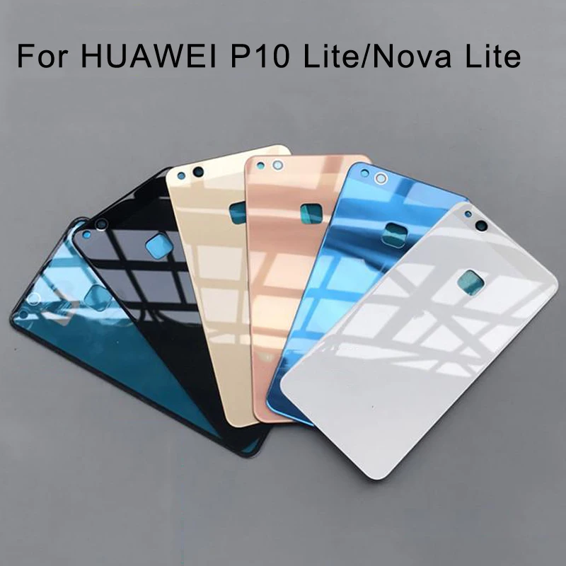 Новинка 100% стеклянная задняя крышка корпуса для HUAWEI P10 Lite Nova дверь сменная Крышка