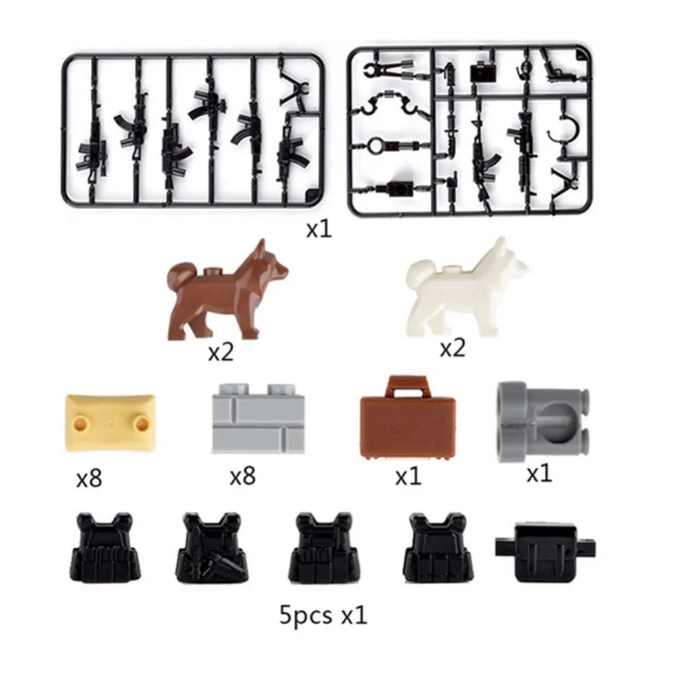 Military SWAT Police Gun Weapons Pack Army Soldiers Building Blocks MOC Arms City Compatible With LegoINGly Weapon Series Action