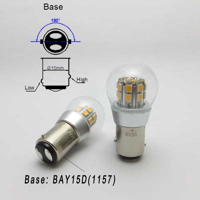 1156 Led P21W двойной светильник 6v P21/5 Вт Bay15d 48v авто Стайлинг сигнальные лампы головной