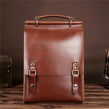 MAHEU Red Genuine Leather Backpack for Women Real Leather Shoulder Bag Girls WomanTeenager School Backpacks 2019 New Fashion