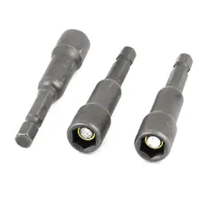 UXCELL 3 шт. 8 мм Шестигранная Гайка Набор торцевых головок магнит наконечник сверло инструмент 13x65 мм Лидер продаж