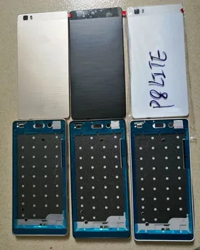

XCHMFG P8 LITE Front LCD Frame+ Back Cover P8 Lite Faceplate middle frame + Back housing door Replacement kit