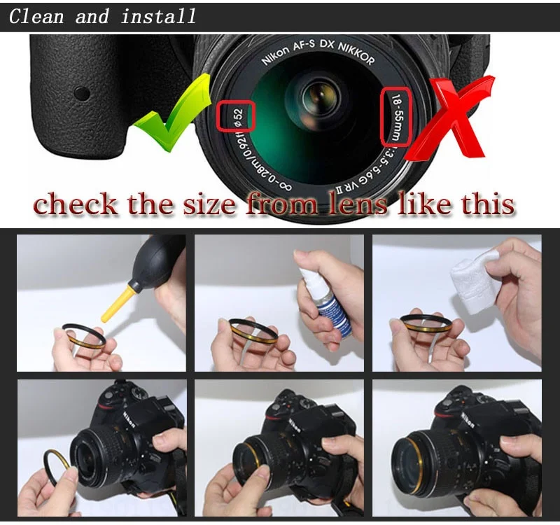 KnightX УФ Камера фильтр для объектива для canon eos sony nikon 49 52 55 58 62 67 72 77 мм 400d d5300 фотографии d3300 18-200 d600 комплект