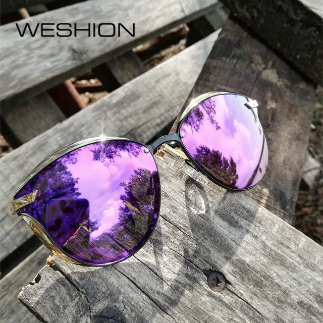 WESHION Cat Eye Sunglasses Women Polarized Brand Designer Ladies