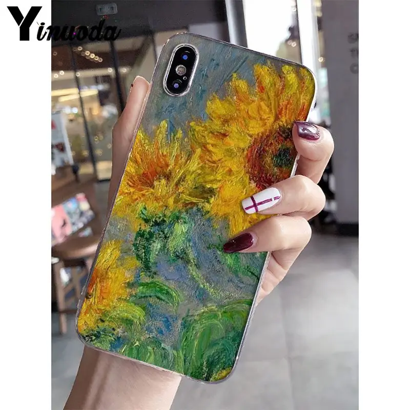 Yinuoda Ван Гог Картина маслом Мон картина маслом мягкий чехол для телефона iPhone X XS MAX 6 6s 7 7plus 8 8Plus 5 5S SE XR 10