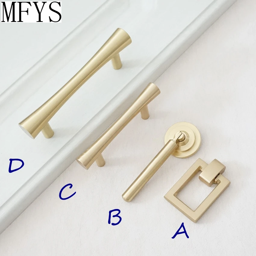 2 5 3 75 Brass Drawer Pulls Knobs Door Handles Drop Ring Dresser