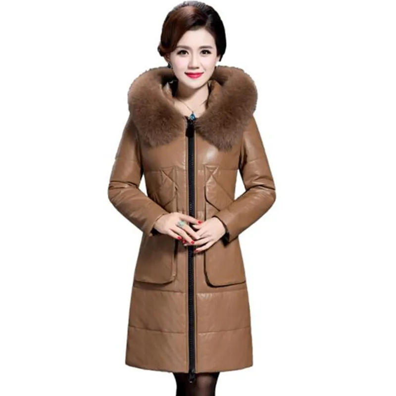 Épaissir Red En taro Wine Mince Cuir Femmes Moyen Vers Bas As894 Purple Veste Manteau apricot Lâche Mode cherry À purple Manteaux Grande Taille Le Long Black Hiver Poche Yellow Capuchon De red TwpSqxadT