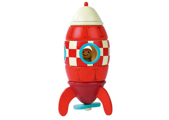 Высокое качество мини древесины ракета блок магнитный комплект игрушки для детей Детские сортировки составные игрушки Сделай Сам вертолёт, самолёт модель