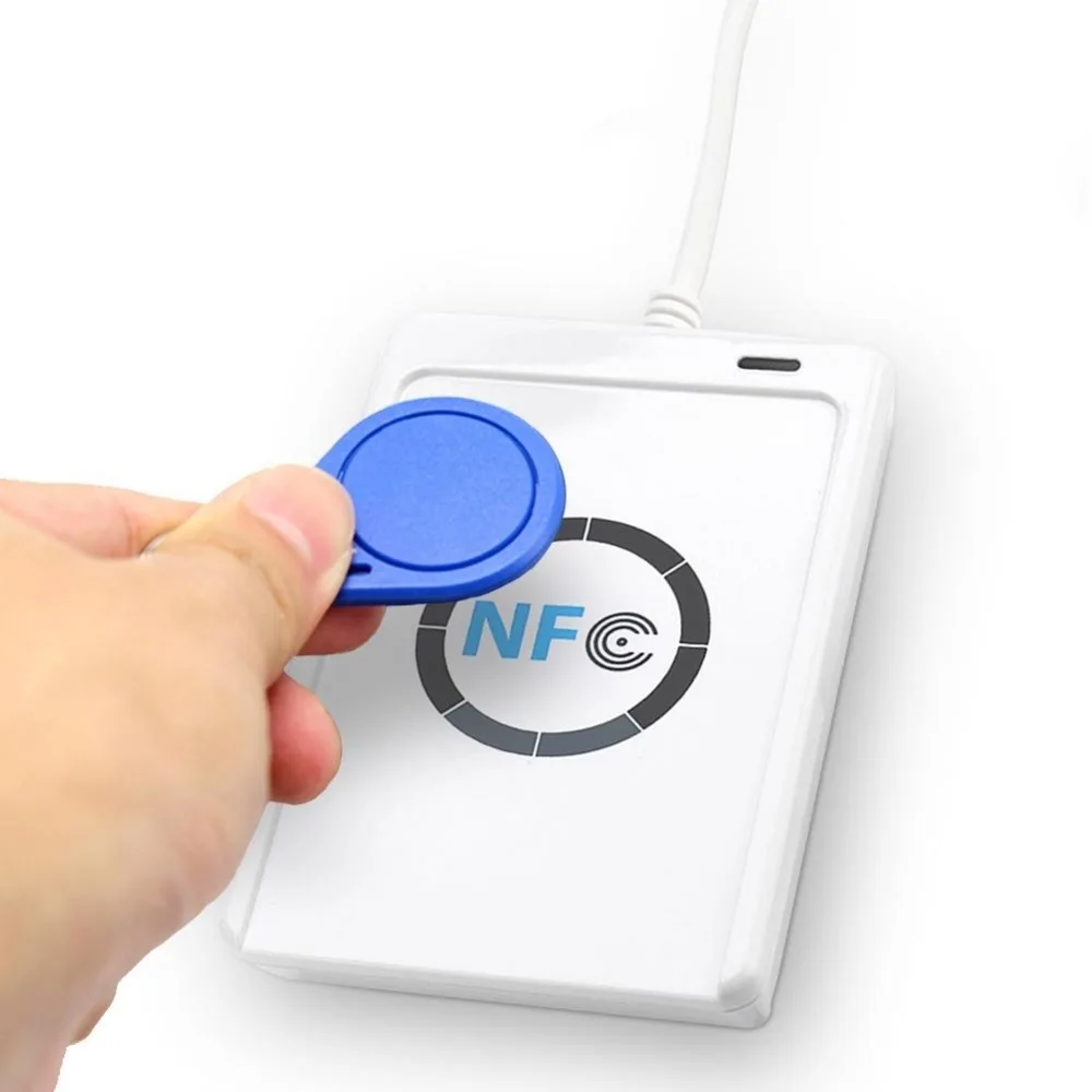 

NFC ACR122U RFID Smart Card Reader Writer Copier Duplicator Writable Clone Software USB S50 13.56mhz ISO/IEC18092+5pcs M1 Cards