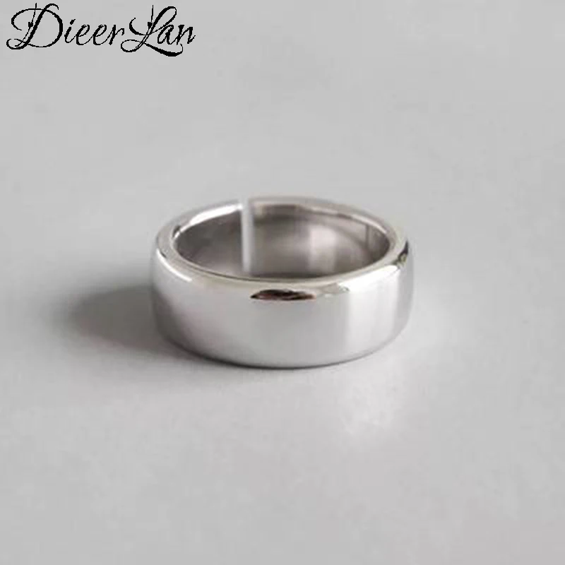 

Simple Style 925 Sterling Silver Round Rings for Women Statement Jewelry Retro Open Finger Antique Rings