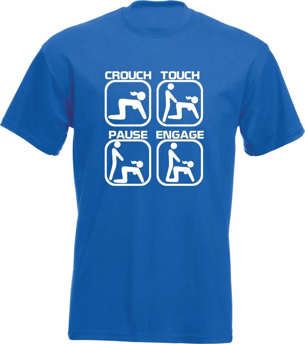 Touch Pause Crouch Engage Funny Rugby Scrum T-Shirt TShirt Rugby Gift
