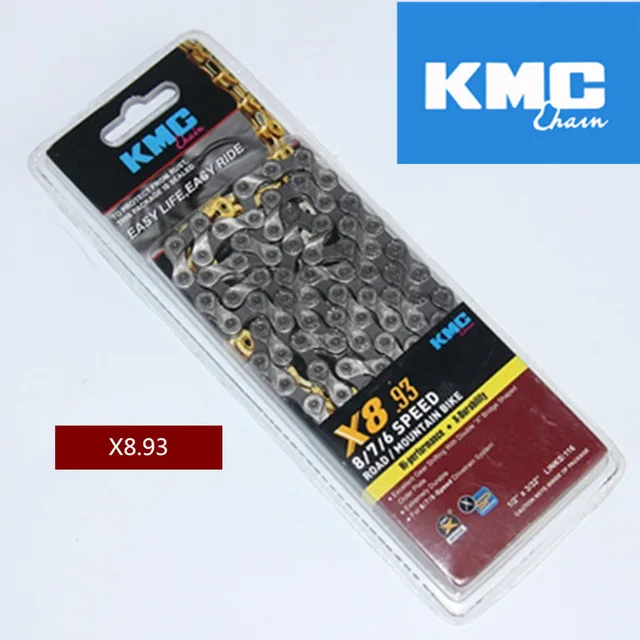 Оригинальная цепь KMC 8 скоростная x8 116L горный MTB/цепь для дорожного велосипеда X8PL